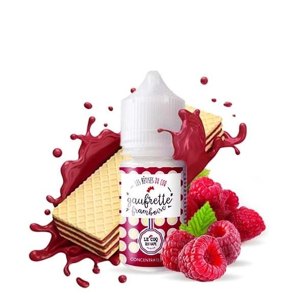 Concentre Gaufrette Framboise 30ML - Le Coq qui vape - GFC