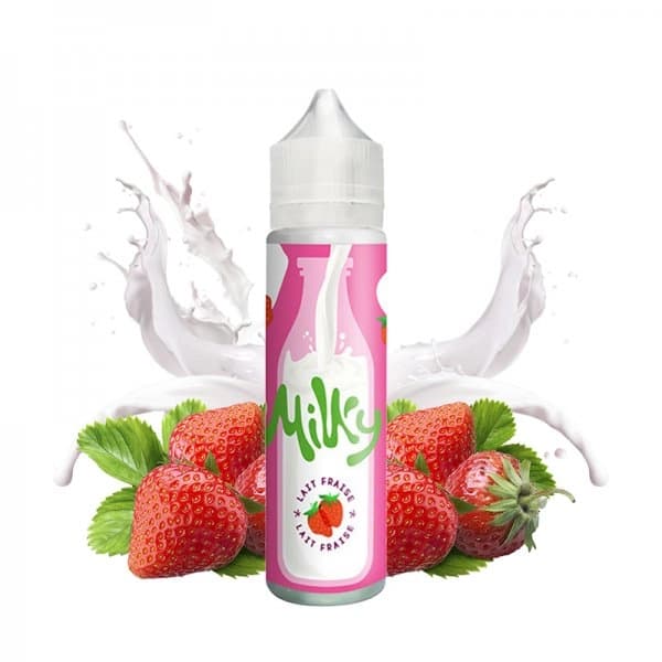 Lait Fraise 0mg 50ml - Milky by Le Coq Qui Vape - image 2