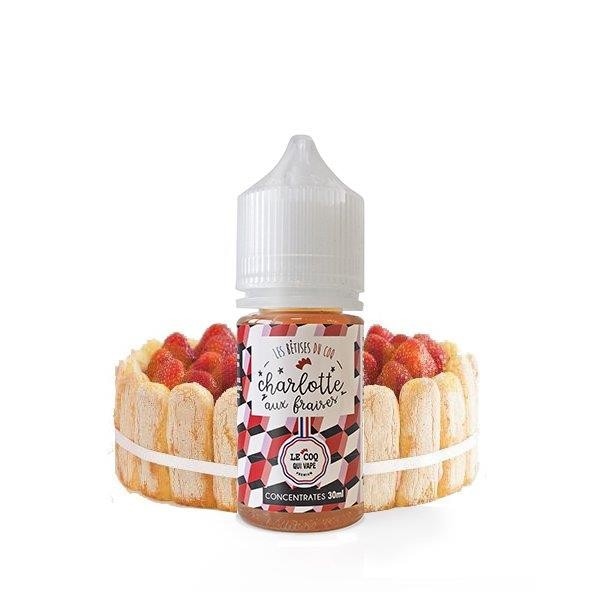 Concentre Charlotte aux fraises 30ML - Le Coq qui vape