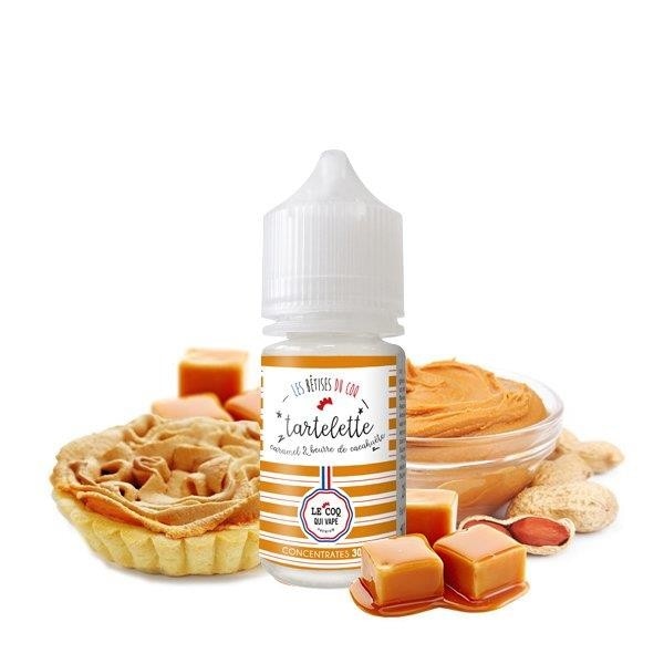 Concentre Tartelette Caramel beurre de cacahuète 30ML - Le Coq qui vape