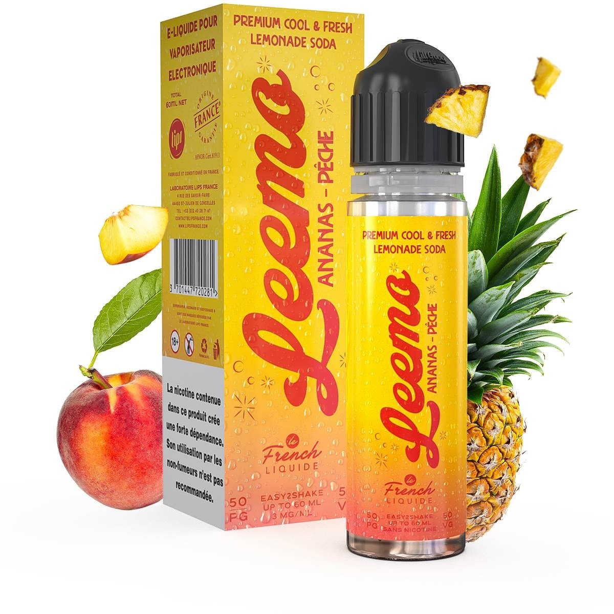 Ananas Pêche 50/50 60ML - Leemo/Le French Liquide