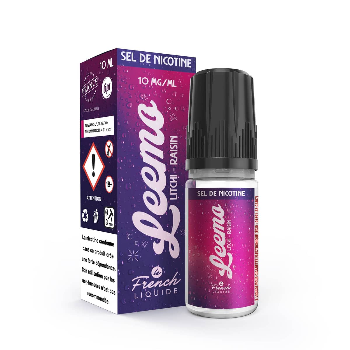 Litchi Raisin (Sel nicotine) 10ML - Leemo/Le French Liquide