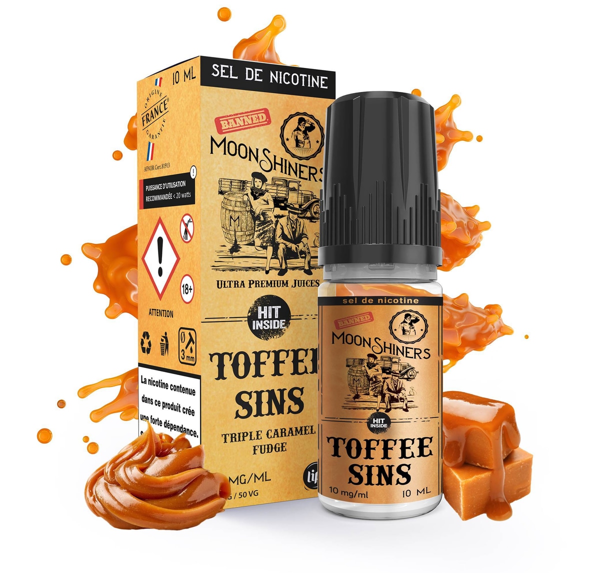 Toffee Sins (Sel nicotine) 10ML - Moonshiners/Le French Liquide