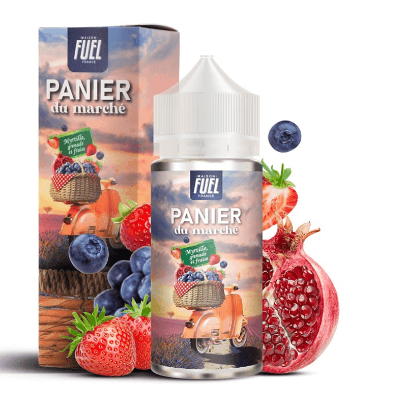 Myrtille Grenade et Fraise 100ML - Panier du marché/Maison Fuel