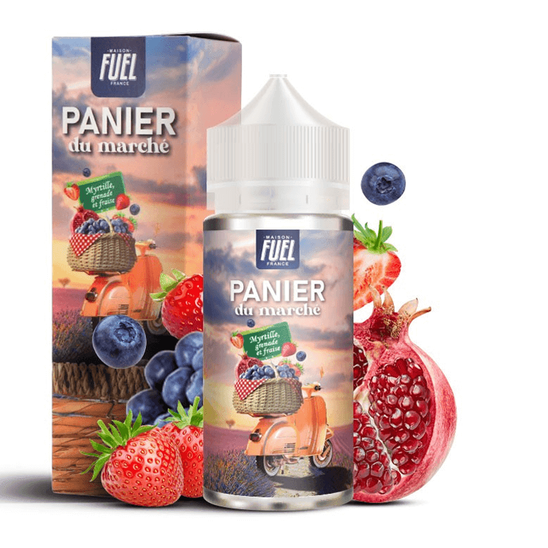 Myrtille Grenade et Fraise 100ML - Panier du marché/Maison Fuel